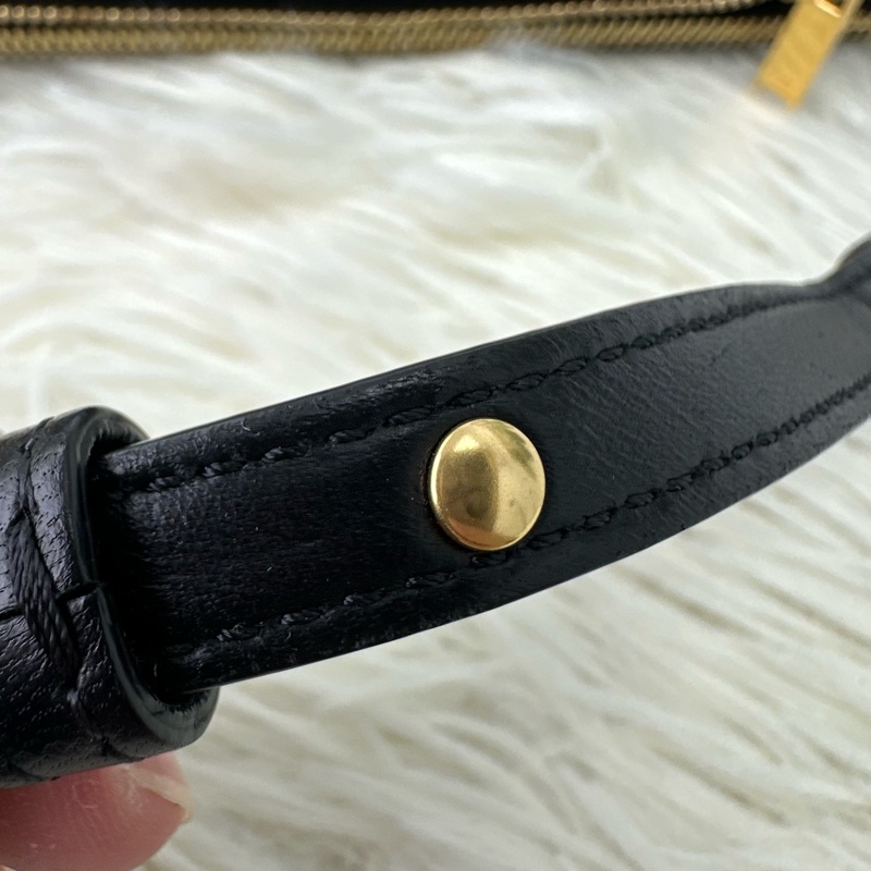 CELINE Trio 3 in 1 黑金羊皮風琴包 Small Size 斜肩包-14