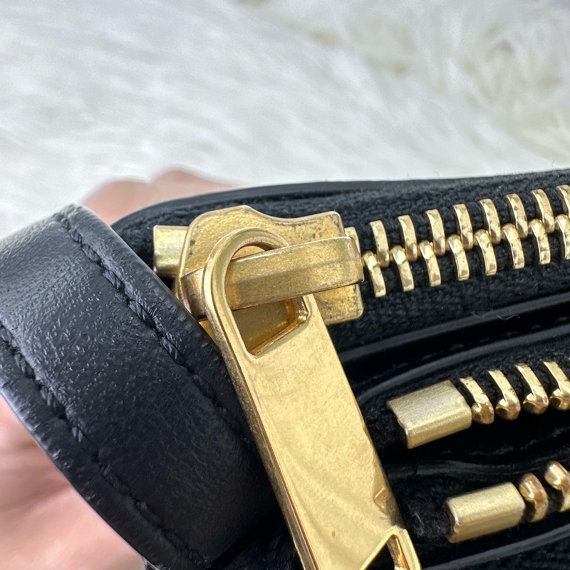 CELINE Trio 3 in 1 黑金羊皮風琴包 Small Size 斜肩包-17