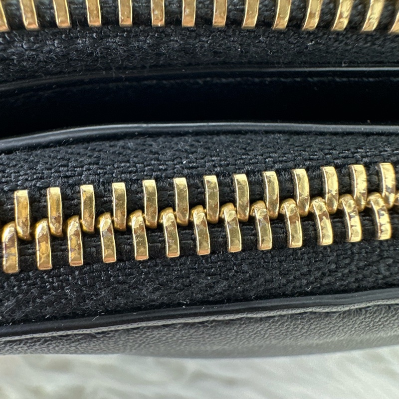 CELINE Trio 3 in 1 黑金羊皮風琴包 Small Size 斜肩包-19