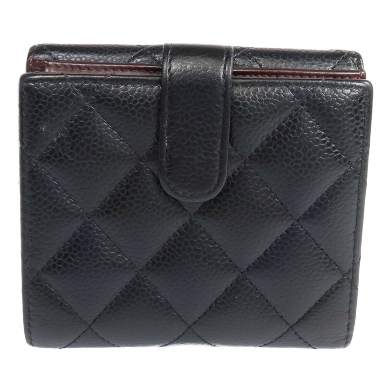 CHANEL 牛皮皮革Fold Wallet金扣錢包-1