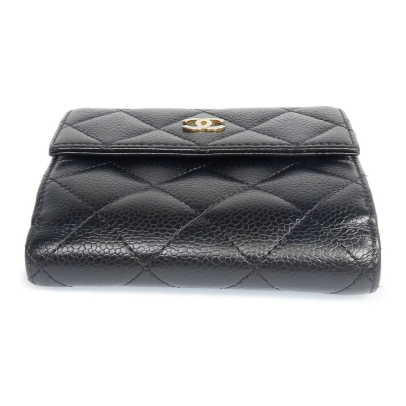 CHANEL 牛皮皮革Fold Wallet金扣錢包-5