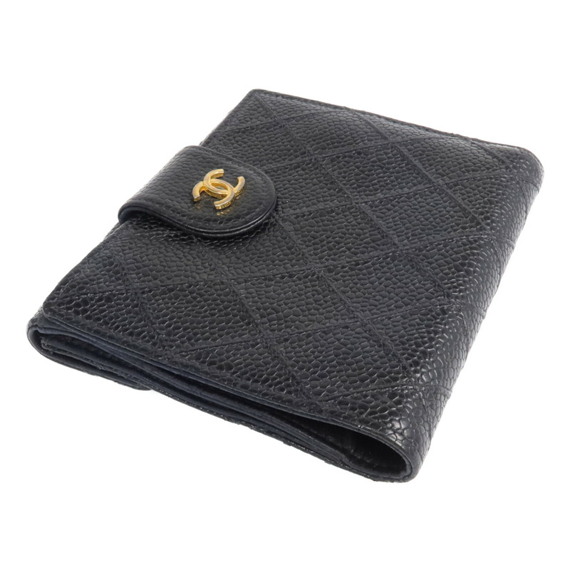 CHANEL 牛皮皮革Fold Wallet金扣錢包-3