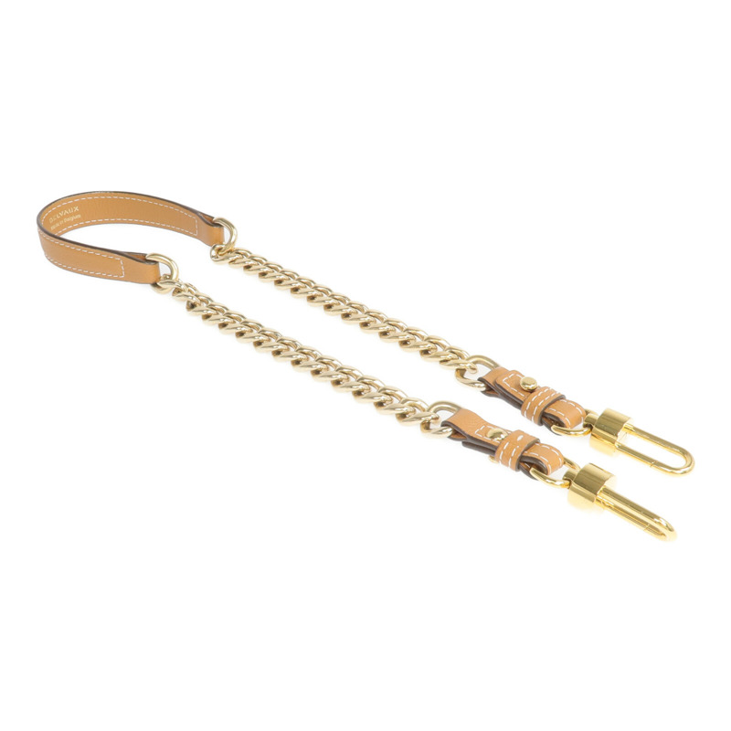 Delvaux 牛皮皮革Short D Chain Strap金扣鏈帶肩帶-4