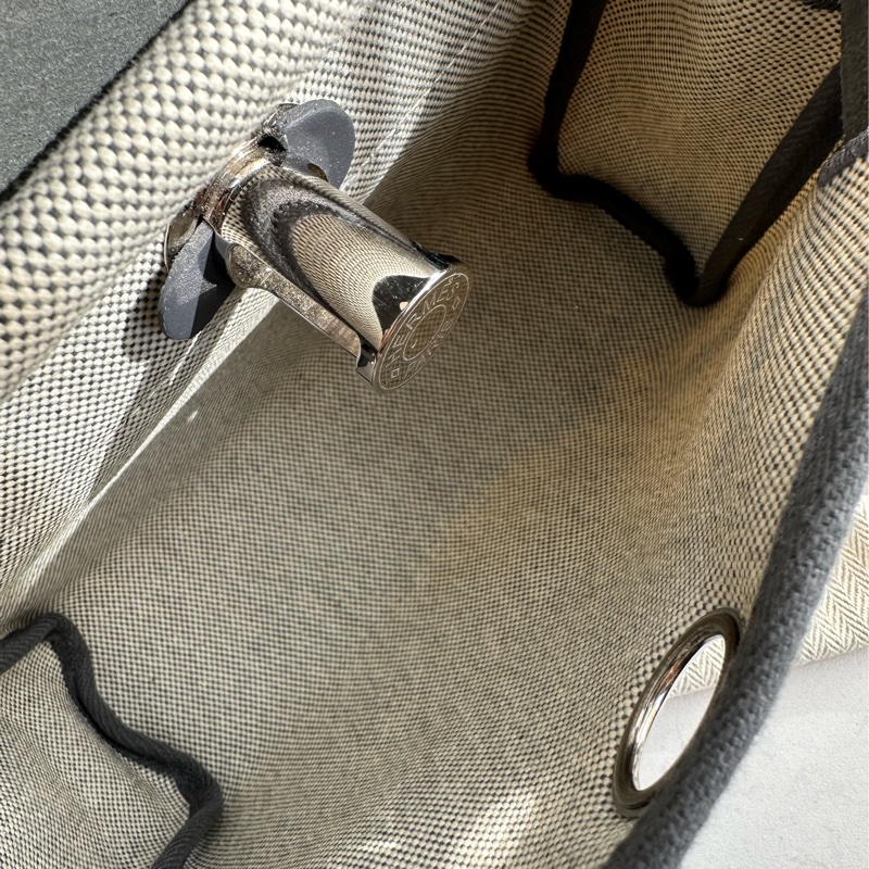 Hermes mini her bag 超美灰色-17