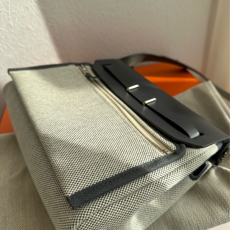 Hermes mini her bag 超美灰色-18