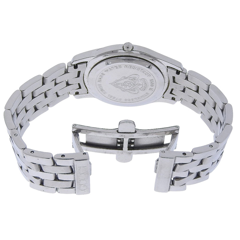 Gucci G-Class 男士腕錶 5500米 不鏽鋼石英模擬銀色錶盤-4