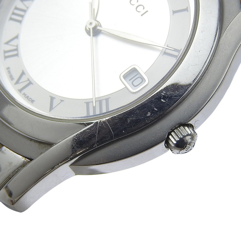 Gucci G-Class 男士腕錶 5500米 不鏽鋼石英模擬銀色錶盤-5