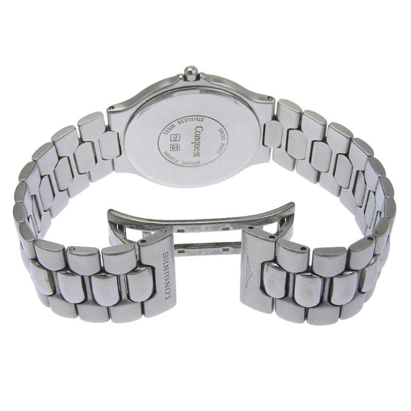 浪琴錶 Conquest 系列 L1.614.4 精鋼石英類比指針白色錶盤男士腕錶-4