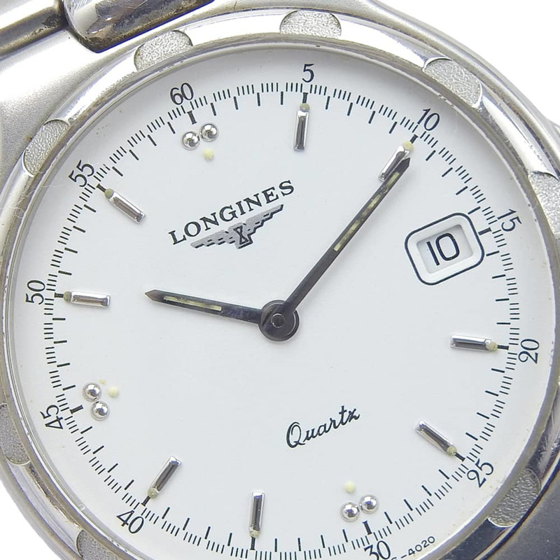 浪琴錶 Conquest 系列 L1.614.4 精鋼石英類比指針白色錶盤男士腕錶-6