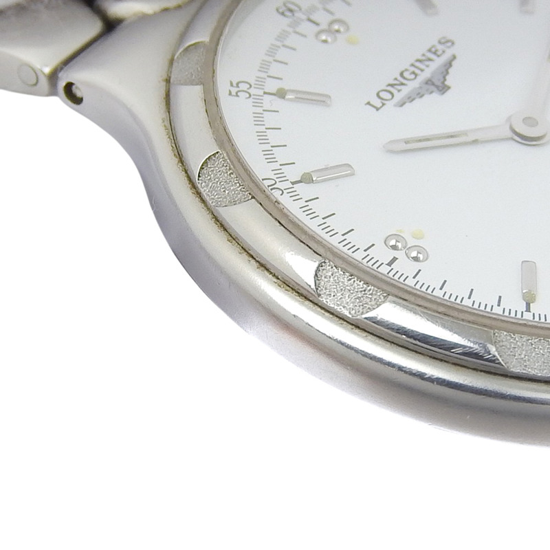 浪琴錶 Conquest 系列 L1.614.4 精鋼石英類比指針白色錶盤男士腕錶-7