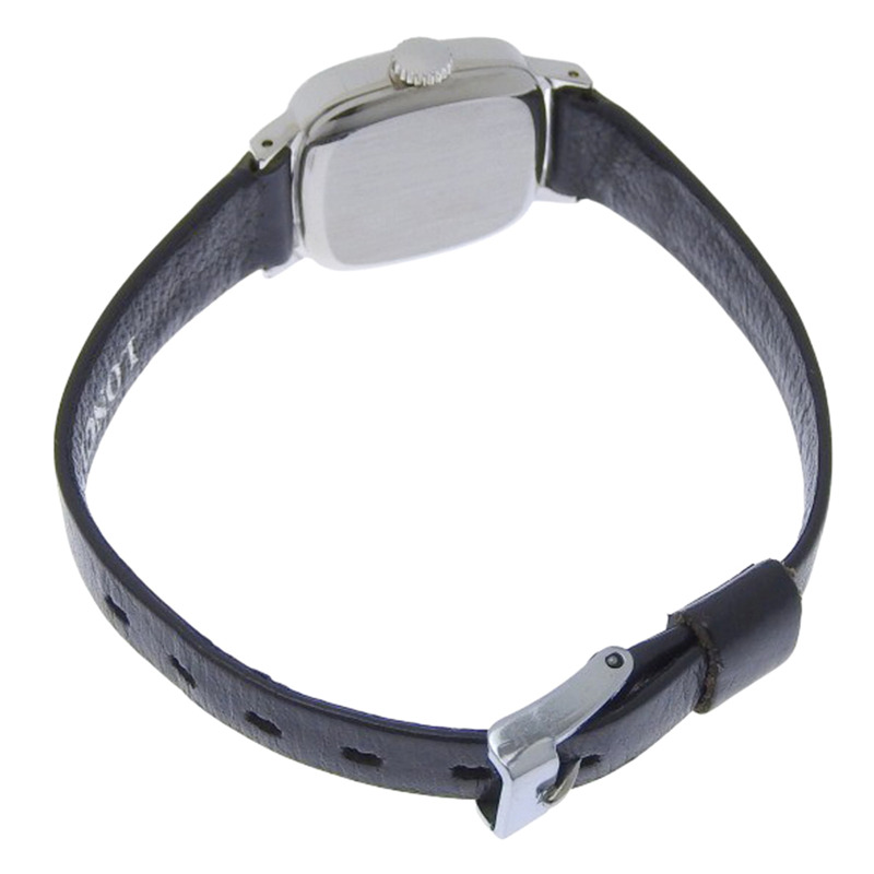 浪琴錶 Cal.5602 精鋼 x 壓花皮革 手動上鍊 指針式 銀色錶盤 女士-3