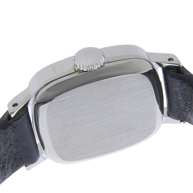 浪琴錶 Cal.5602 精鋼 x 壓花皮革 手動上鍊 指針式 銀色錶盤 女士-4