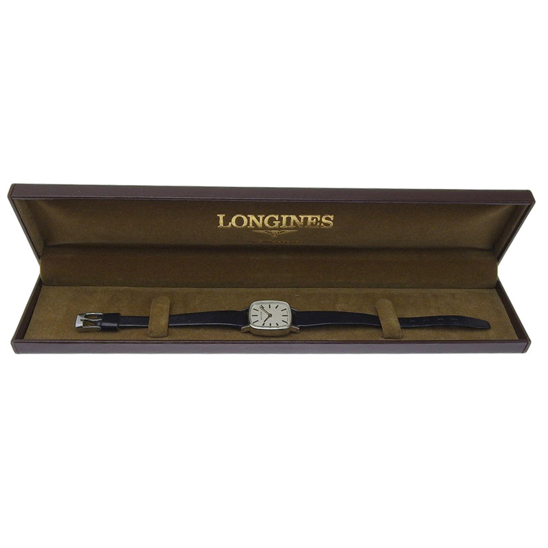 浪琴錶 Cal.5602 精鋼 x 壓花皮革 手動上鍊 指針式 銀色錶盤 女士-7