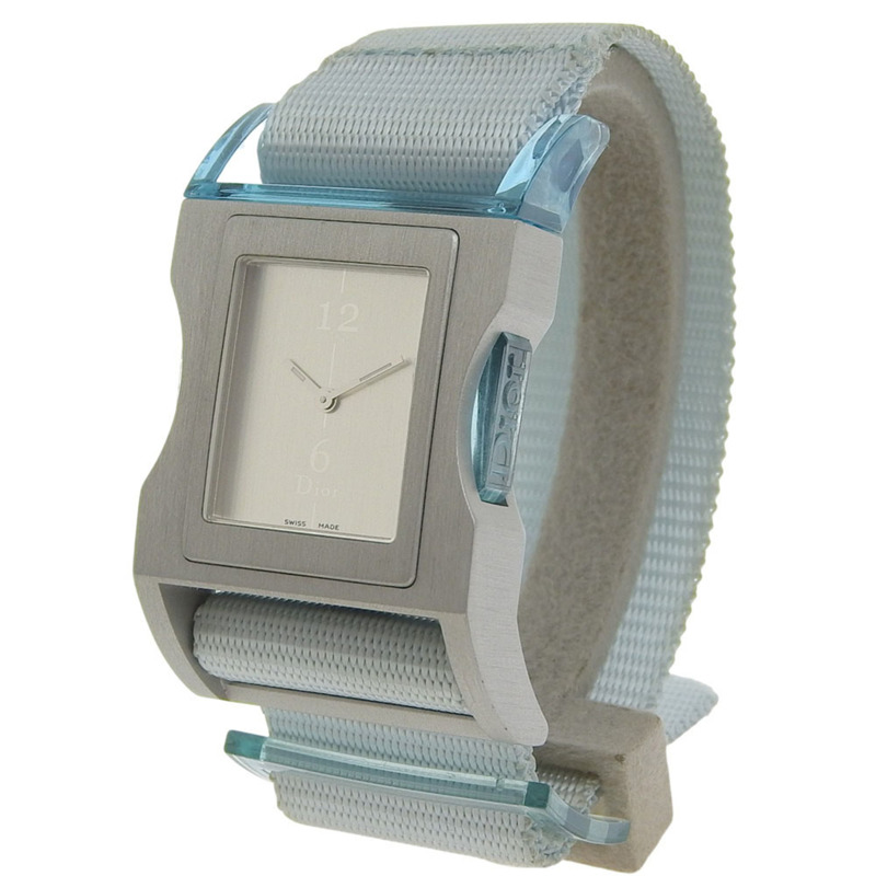 Dior Chris 47 女士腕錶 D100-322，鋁與尼龍錶殼，石英模擬機芯，銀色錶盤-1
