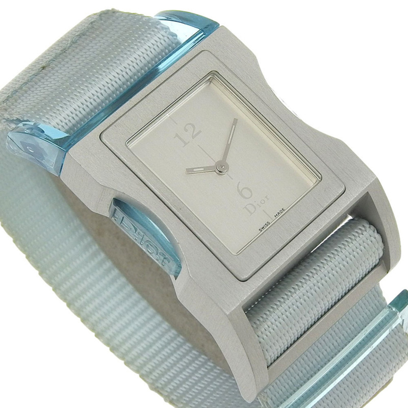Dior Chris 47 女士腕錶 D100-322，鋁與尼龍錶殼，石英模擬機芯，銀色錶盤-2