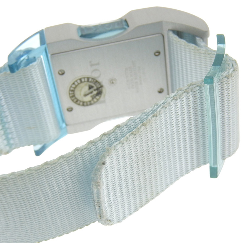 Dior Chris 47 女士腕錶 D100-322，鋁與尼龍錶殼，石英模擬機芯，銀色錶盤-7