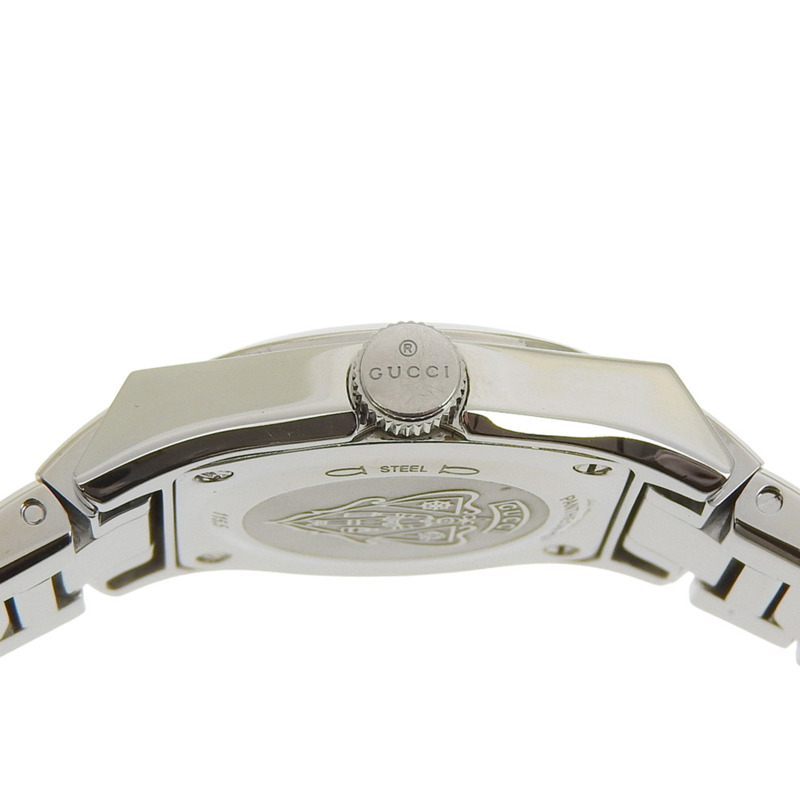 Gucci Pantheon 女士腕錶，115.5毫米不鏽鋼石英模擬銀色錶盤-6