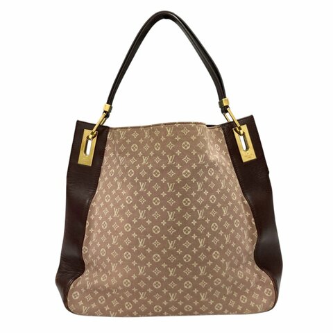 LOUIS VUITTON 路易威登 M40741 RENDEZ-VOUS 手提包 皮革/帆布 荖花 棕色/酒紅色 金釦
