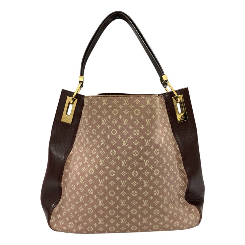 LOUIS VUITTON 路易威登 M40741 RENDEZ-VOUS 手提包 皮革/帆布 荖花 棕色/酒紅色 金釦-1