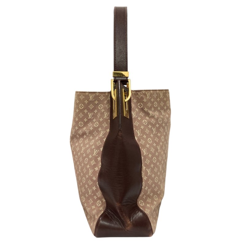 LOUIS VUITTON 路易威登 M40741 RENDEZ-VOUS 手提包 皮革/帆布 荖花 棕色/酒紅色 金釦-3