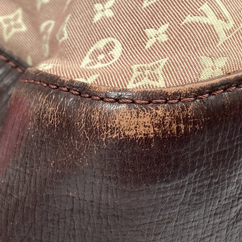LOUIS VUITTON 路易威登 M40741 RENDEZ-VOUS 手提包 皮革/帆布 荖花 棕色/酒紅色 金釦-6