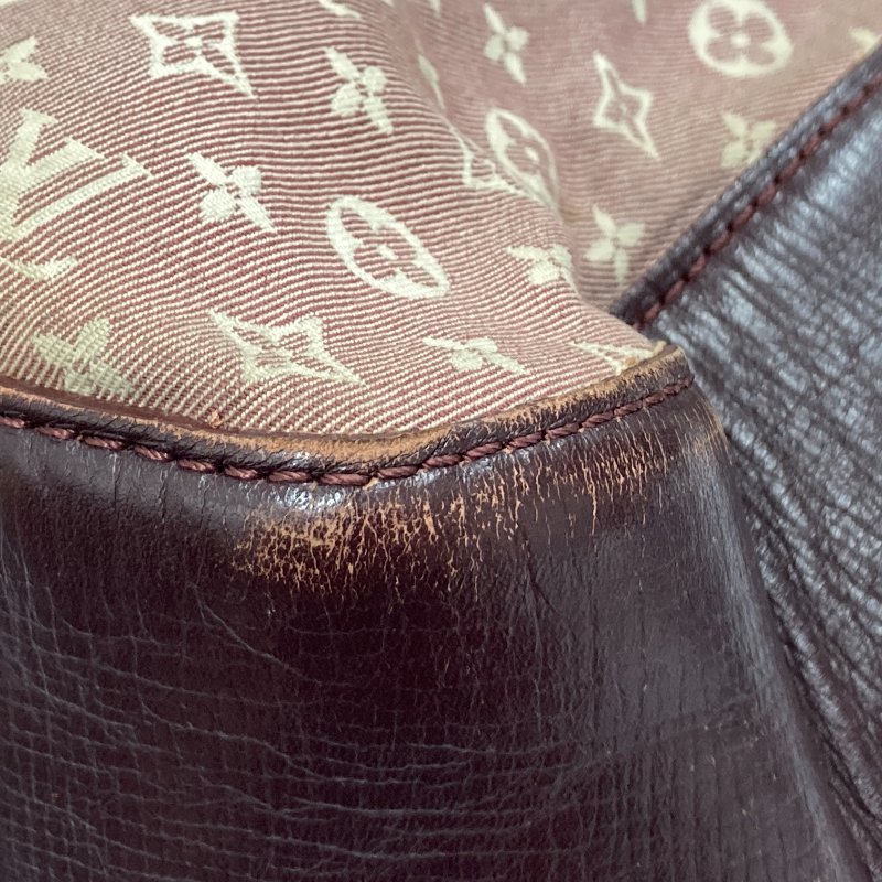 LOUIS VUITTON 路易威登 M40741 RENDEZ-VOUS 手提包 皮革/帆布 荖花 棕色/酒紅色 金釦-7