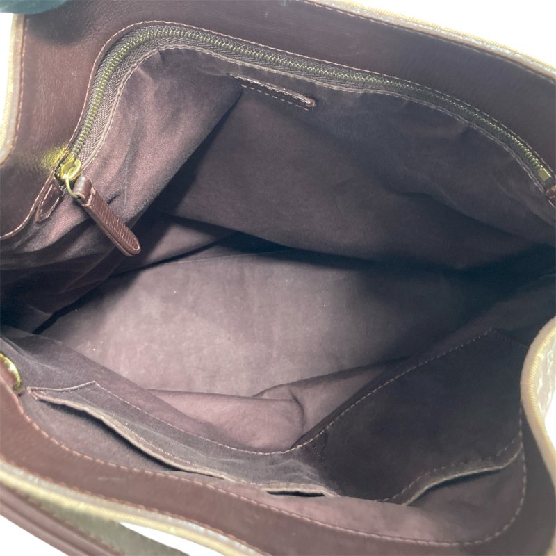 LOUIS VUITTON 路易威登 M40741 RENDEZ-VOUS 手提包 皮革/帆布 荖花 棕色/酒紅色 金釦-11