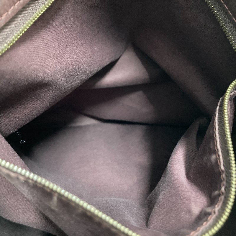 LOUIS VUITTON 路易威登 M40741 RENDEZ-VOUS 手提包 皮革/帆布 荖花 棕色/酒紅色 金釦-12