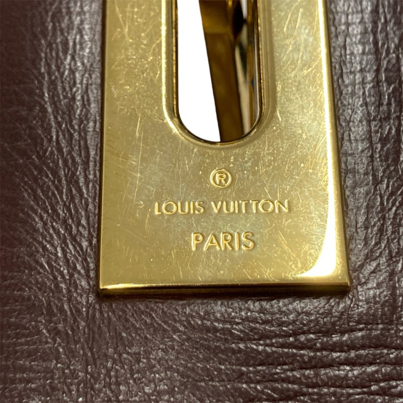LOUIS VUITTON 路易威登 M40741 RENDEZ-VOUS 手提包 皮革/帆布 荖花 棕色/酒紅色 金釦-14
