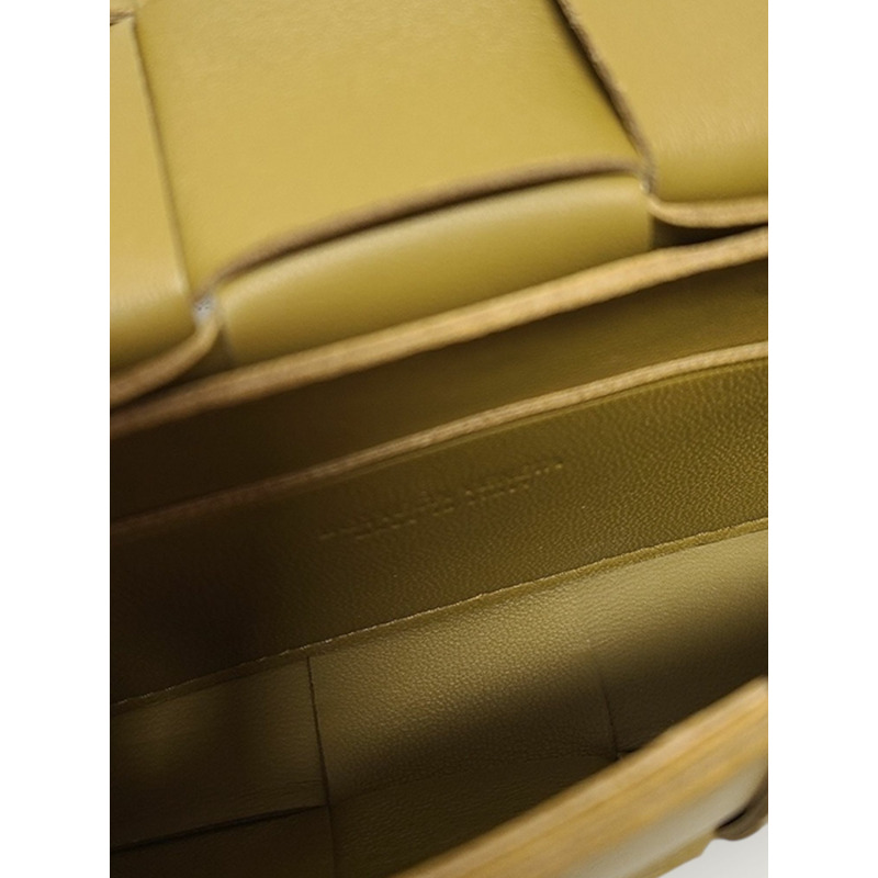 【包稅】BOTTEGA VENETA Aicon棕色編織磁帶斜背包-4