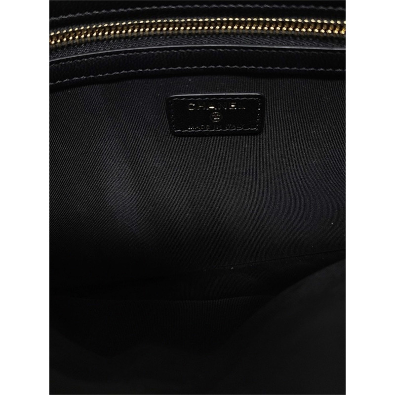 【包稅】CHANEL 黑色羊皮金色鏈條手拿包（中）-3