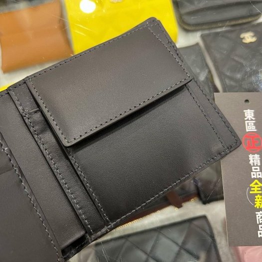 東區正精品㊣BURBERRY 8100529 全新黑灰色格紋黑字零錢袋短夾 RZ6059-3