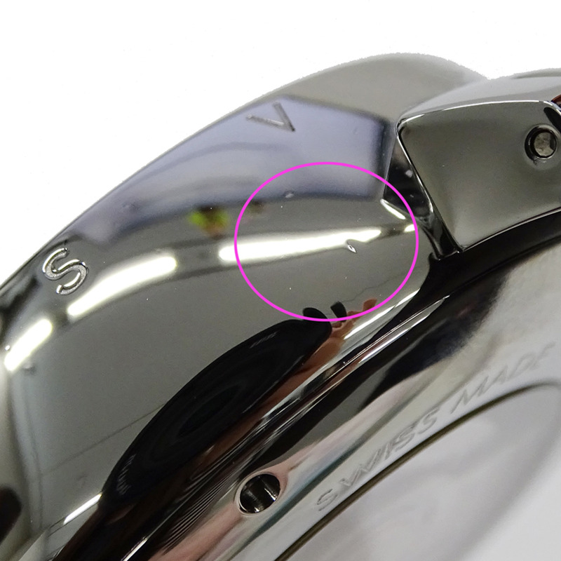 路易威登男士Tambour計時旅行自動腕錶，精鋼錶殼搭配皮錶帶，型號Q102L，拋光錶背-10