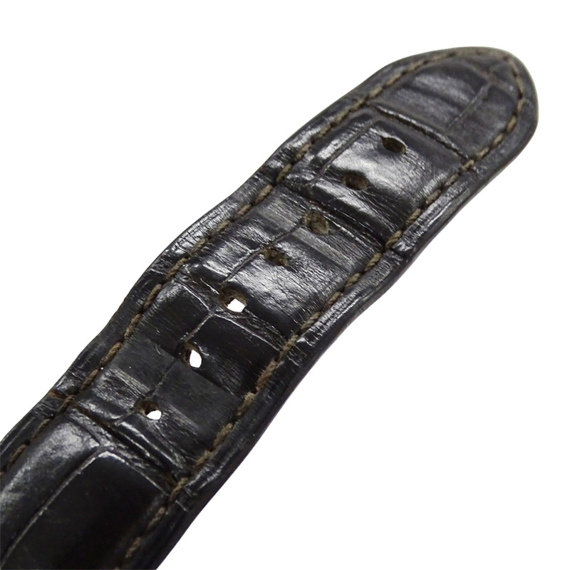 路易威登男士Tambour計時旅行自動腕錶，精鋼錶殼搭配皮錶帶，型號Q102L，拋光錶背-11