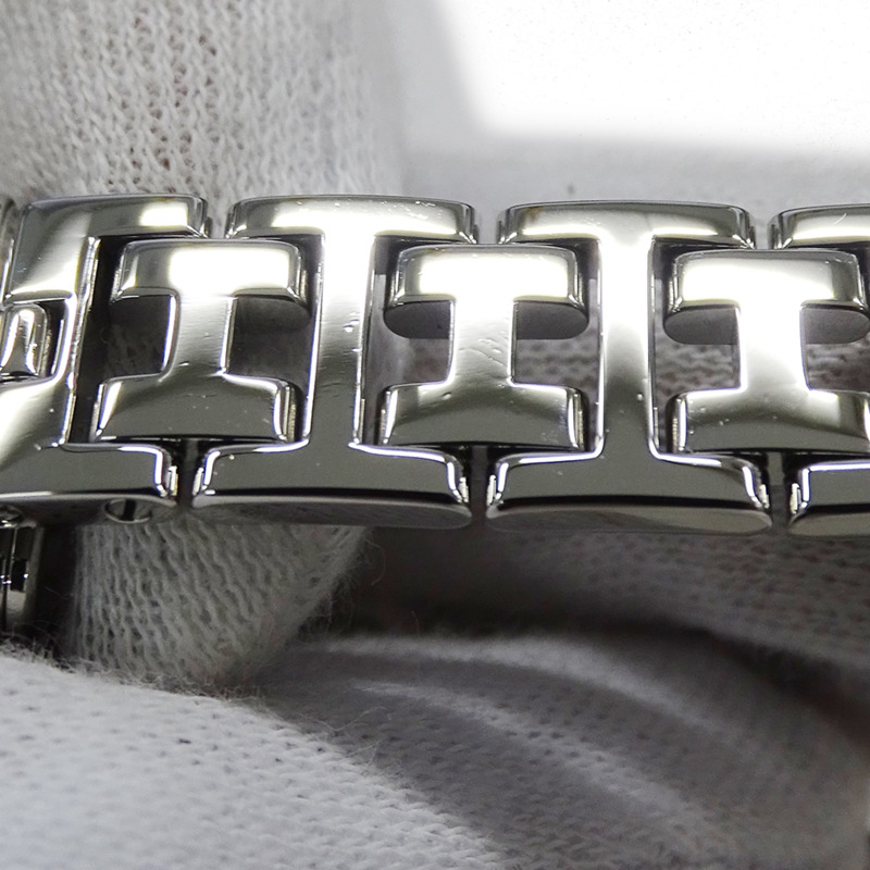 愛馬仕女士腕錶，貝殼石英機芯，不鏽鋼錶殼，CR2.210機芯，銀色，方形，拋光-14