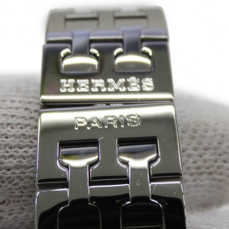 愛馬仕 H 系列女士石英 QZ 腕錶，不鏽鋼錶殼，型號 HH1.210，銀色拋光-8