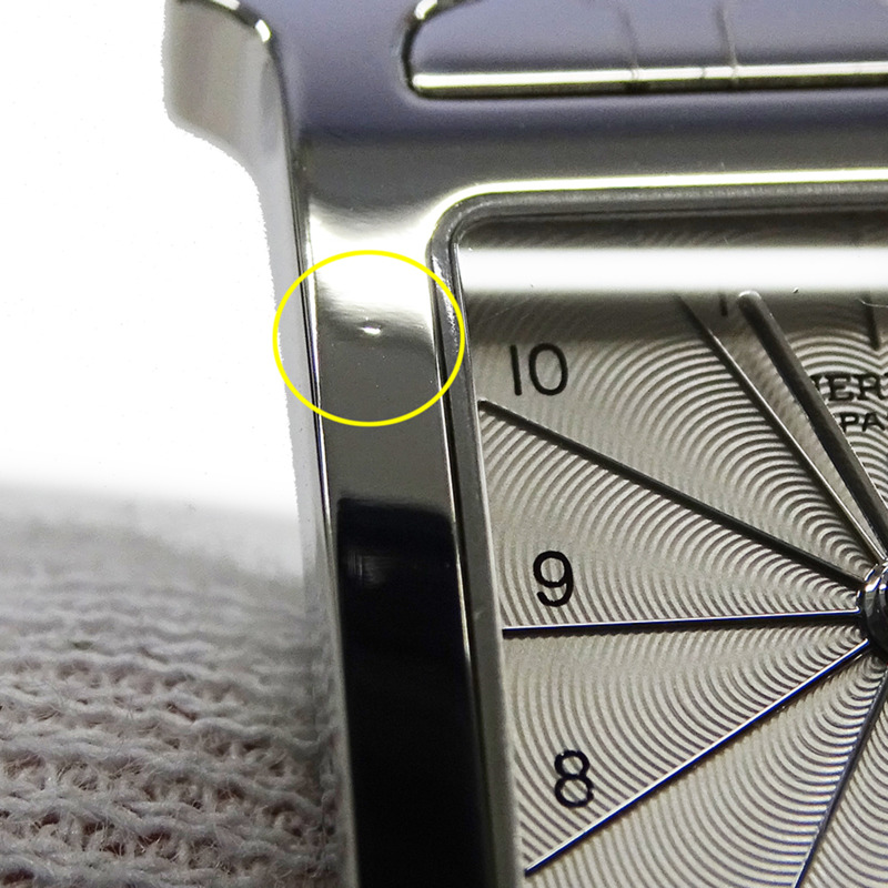 愛馬仕 H 系列女士石英 QZ 腕錶，不鏽鋼錶殼，型號 HH1.210，銀色拋光-11