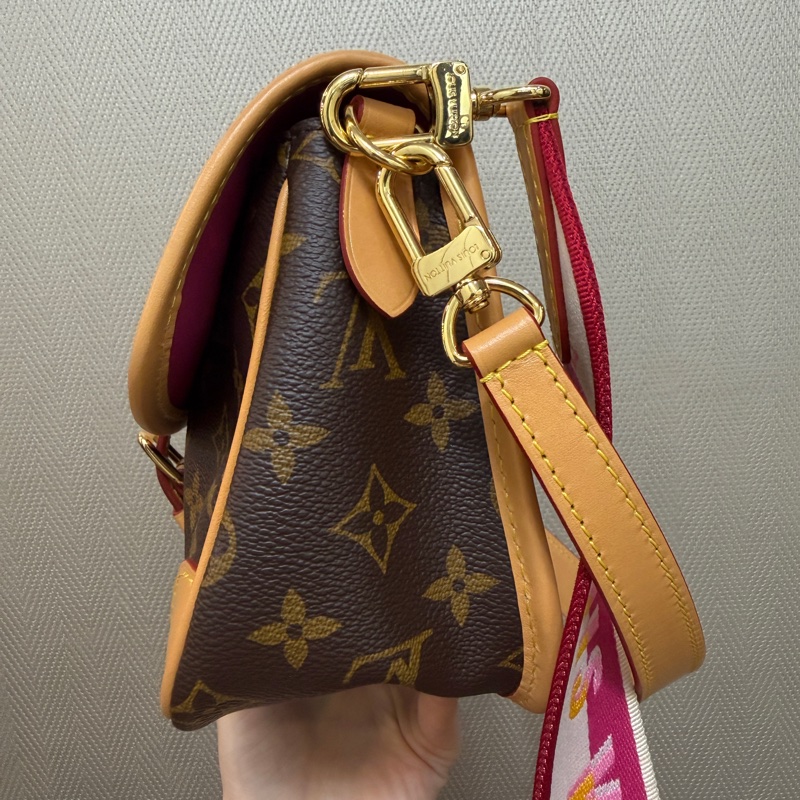 LV 原花Diane金釦手提肩斜背包M46049-4