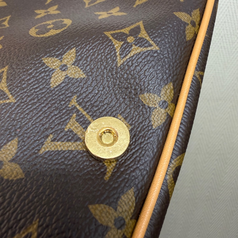LV 原花Diane金釦手提肩斜背包M46049-18