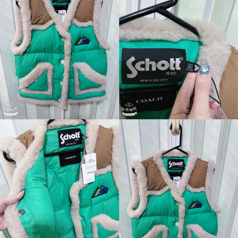 全新Coach 與 Schott N.Y.C. 的聯名款尼龍羽絨背心(原價41800元）-2
