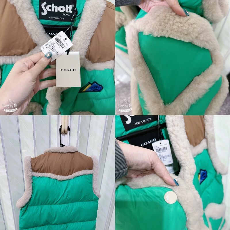 全新Coach 與 Schott N.Y.C. 的聯名款尼龍羽絨背心(原價41800元）-3