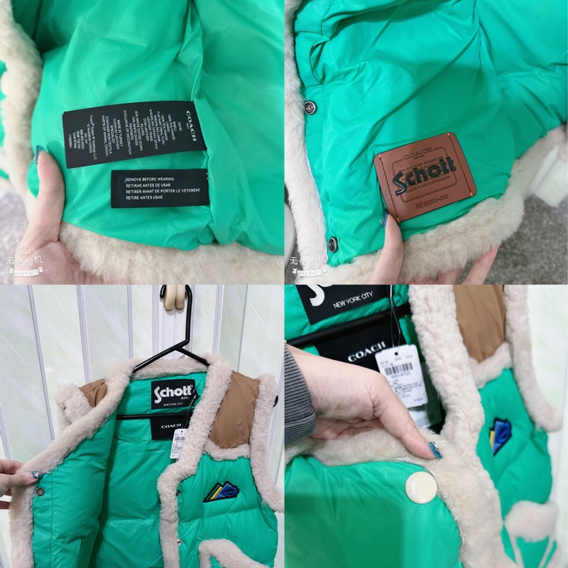 全新Coach 與 Schott N.Y.C. 的聯名款尼龍羽絨背心(原價41800元）-5