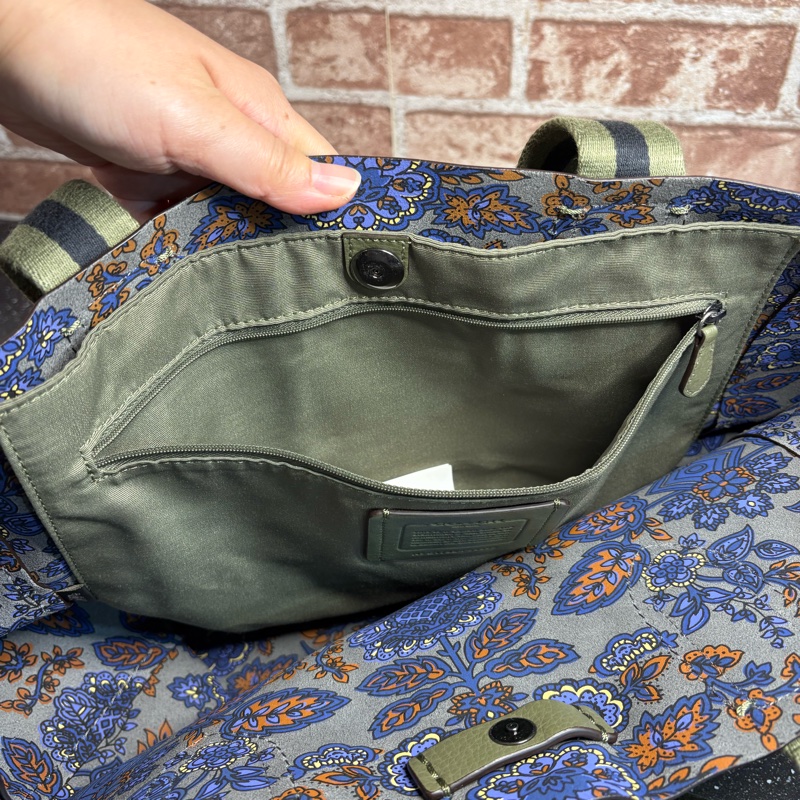 8成新正品 Coach 墨綠托特包-7
