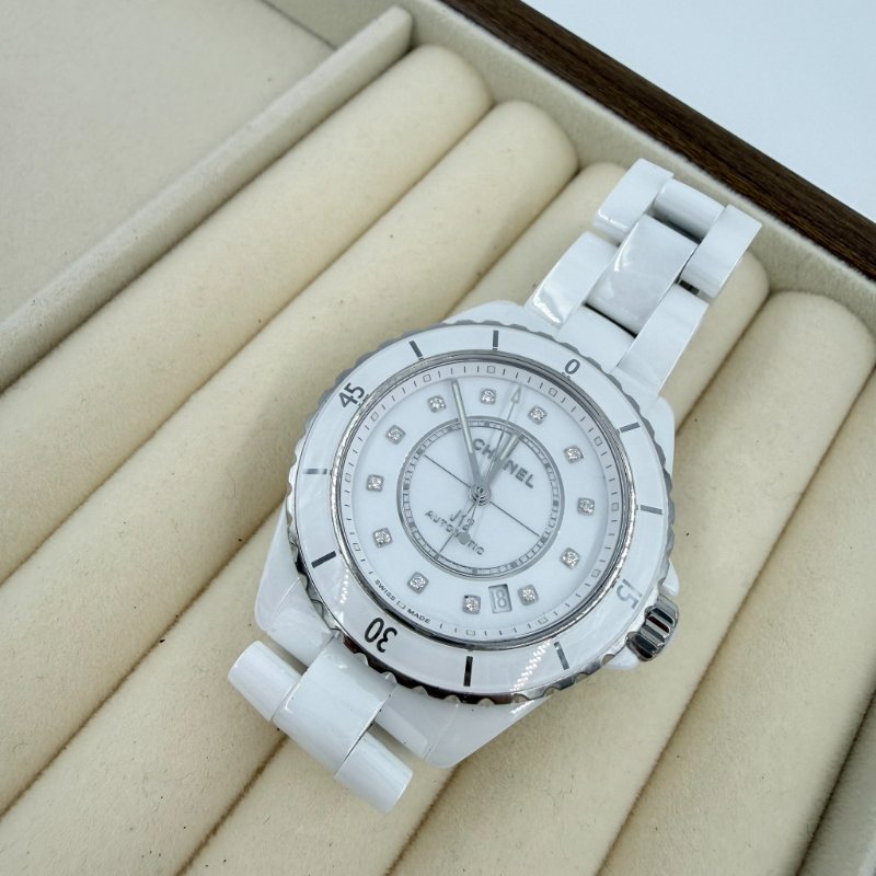 CHANEL - 白色陶瓷12點鑽 J12 Caliber 38mm-6