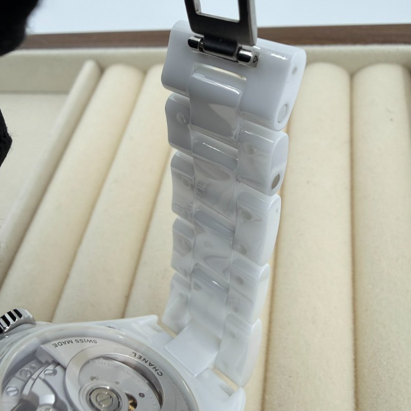 CHANEL - 白色陶瓷12點鑽 J12 Caliber 38mm-12