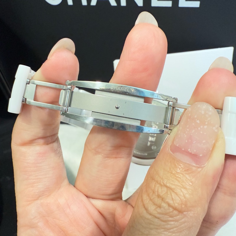 Chanel J12 白陶瓷 38mm 12點鑽款 機械錶-8