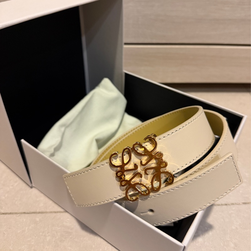 Loewe經典logo雙面皮帶75cm-0