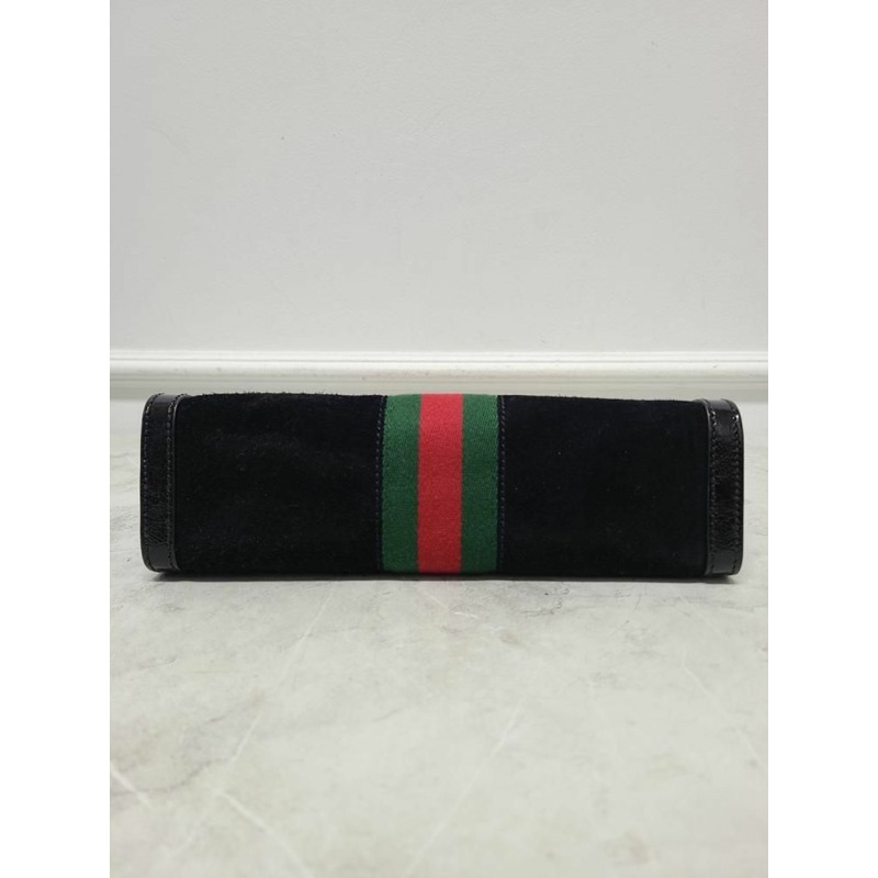 【包稅】GUCCI 黑色 Ophidia 網狀天鵝絨小號肩包-6