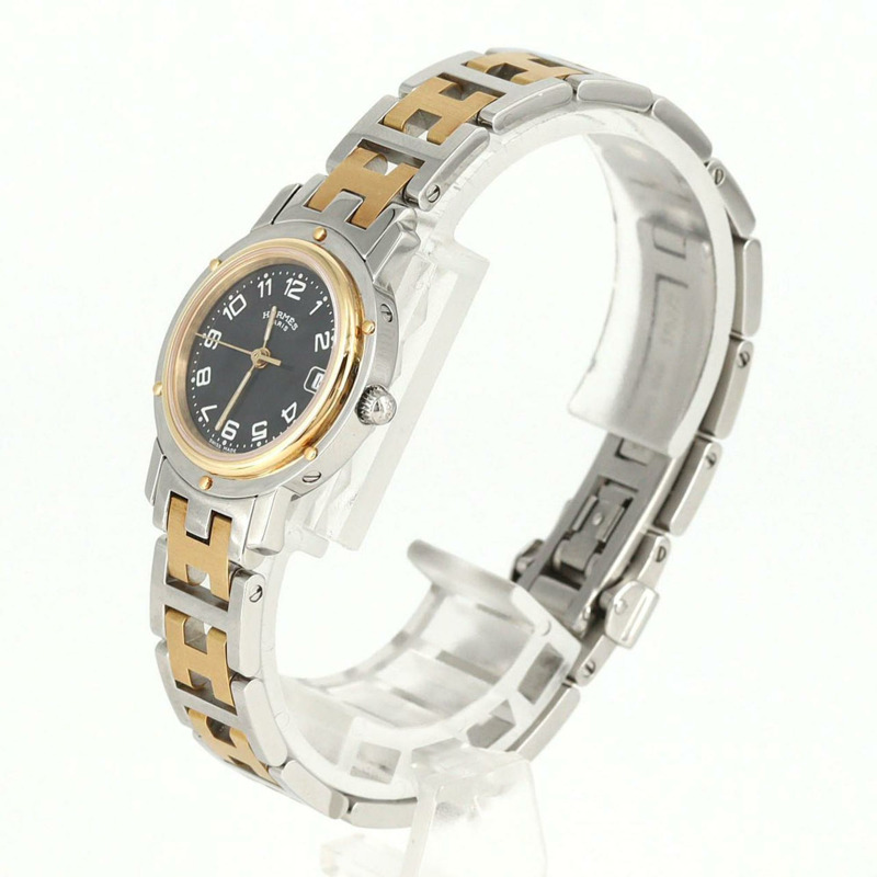 愛馬仕 Clipper 雙色 CL4.220 SSxGP 石英錶-4