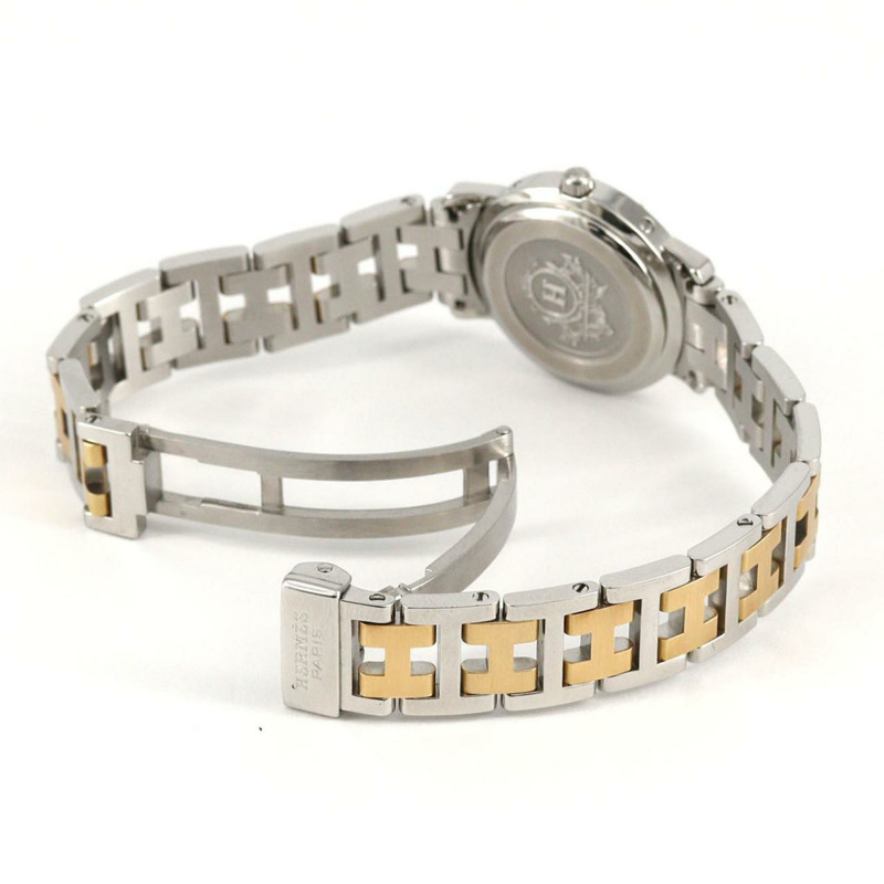 愛馬仕 Clipper 雙色 CL4.220 SSxGP 石英錶-5